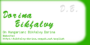 dorina bikfalvy business card